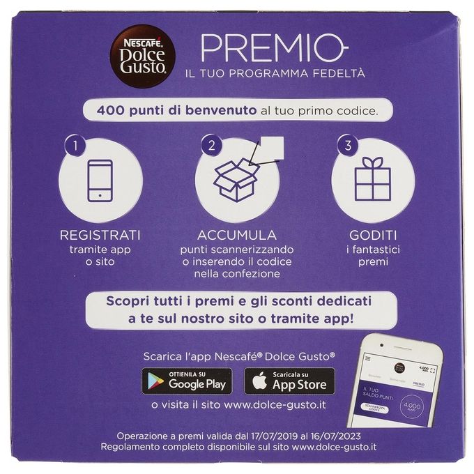 Nescafé Dolce Gusto, Caffe' Espresso Intenso Decaffeinato, 30 Capsule