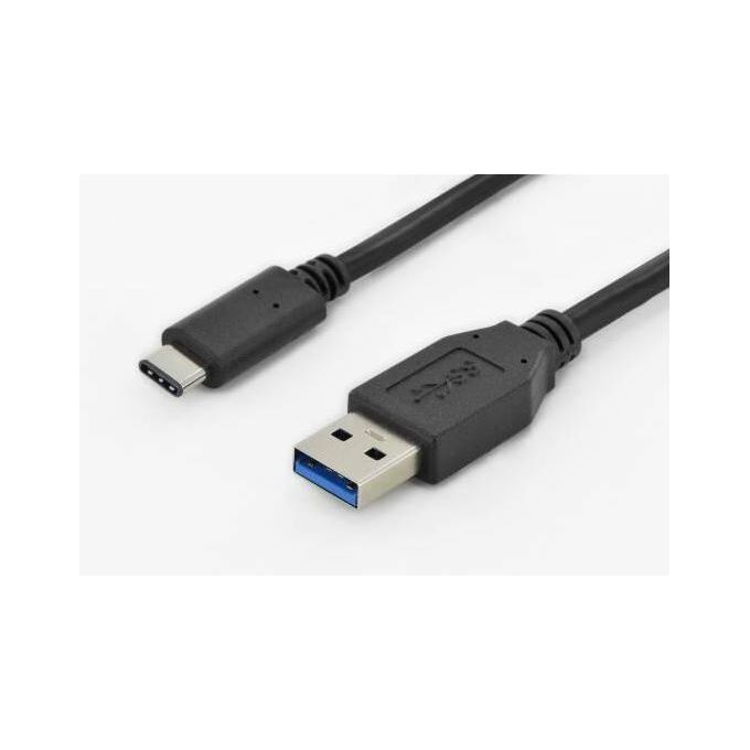 Digitus AK-300136-010-S Cavo USB-C USB 3.2 Gen 1 da USB-A a USB-C Maschio Maschio 5 Gbps 3A 1 m colore Nero