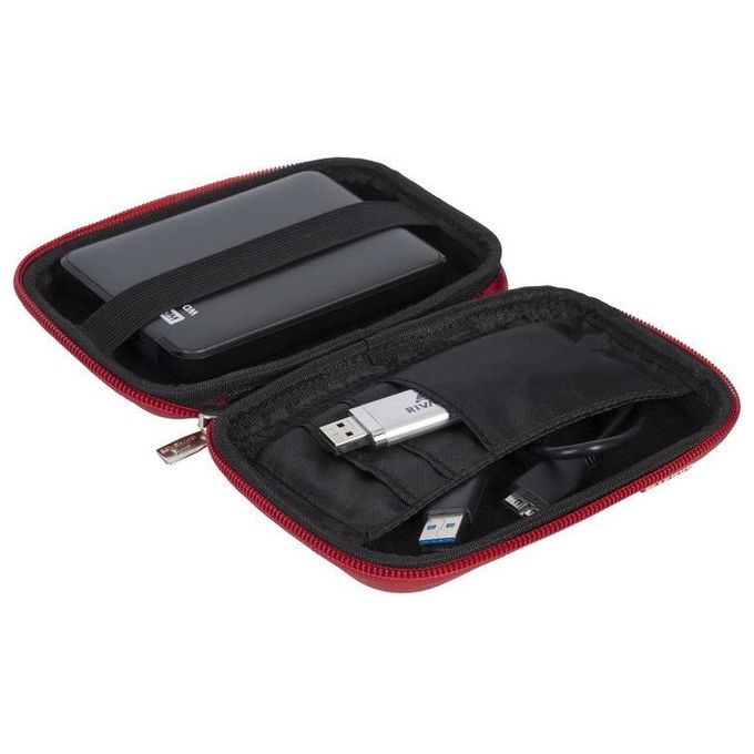 Rivacase Custodia per Hard Disk 2.52 Rosso