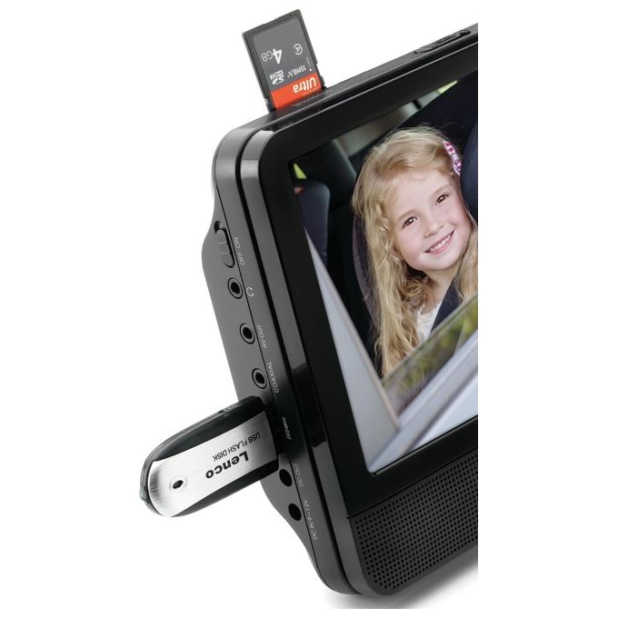 Lenco DVP-939 Doppio Lettore DVD con Schermo, Nero