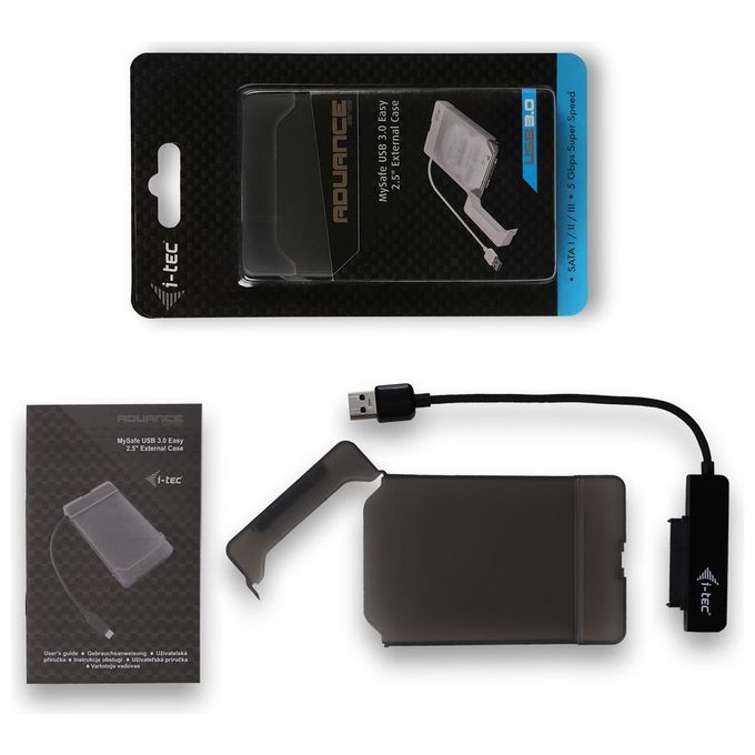 I-Tec MYSAFEU313 Contenitore di Unita' di Archiviazione 2.5'' Enclosure Hdd-Ssd Nero