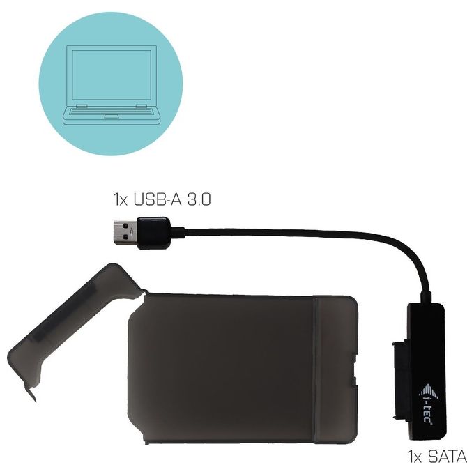 I-Tec MYSAFEU313 Contenitore di Unita' di Archiviazione 2.5'' Enclosure Hdd-Ssd Nero