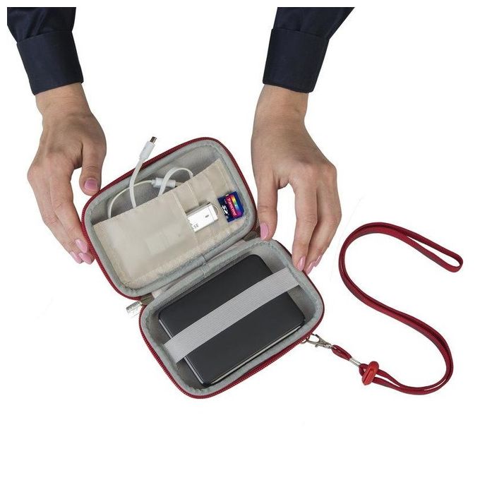 Rivacase Custodia per Hard Disk 2.52 Rosso