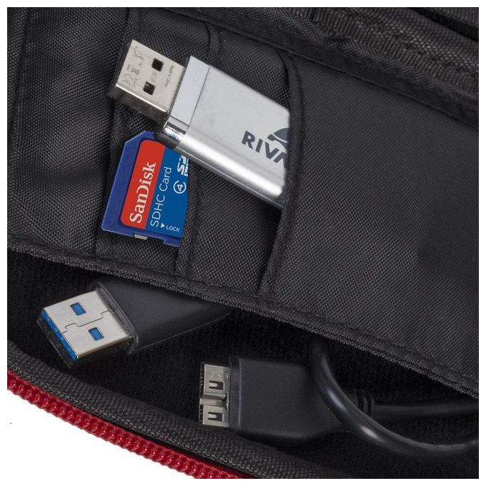 Rivacase Custodia per Hard Disk 2.52 Rosso