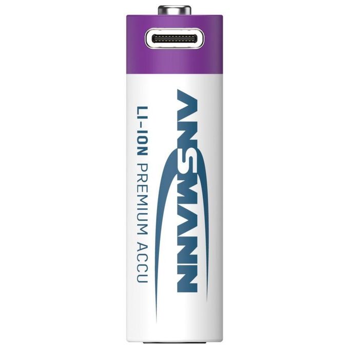 Ansmann Lithium Akku Mignon AA 1800mAh  Cable 4 Pezzi