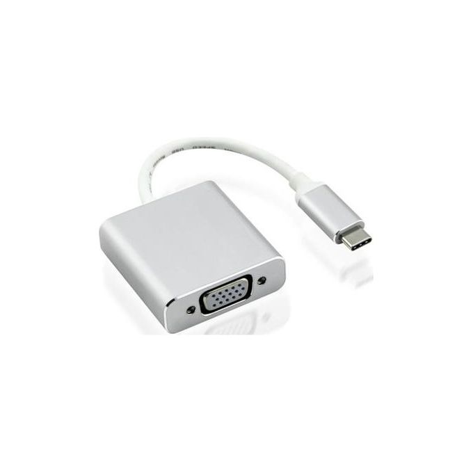 Nilox NX080200122 Adattatore Usb 3.1 C M Vga F in Alluminio Silver 10cm