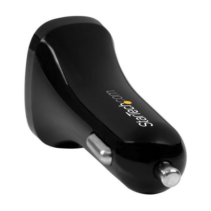 Startech Caricatore da auto con Doppia Porta usb - 24w-48a - nero