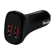 Startech Caricatore da auto con Doppia Porta usb - 24w-48a - nero