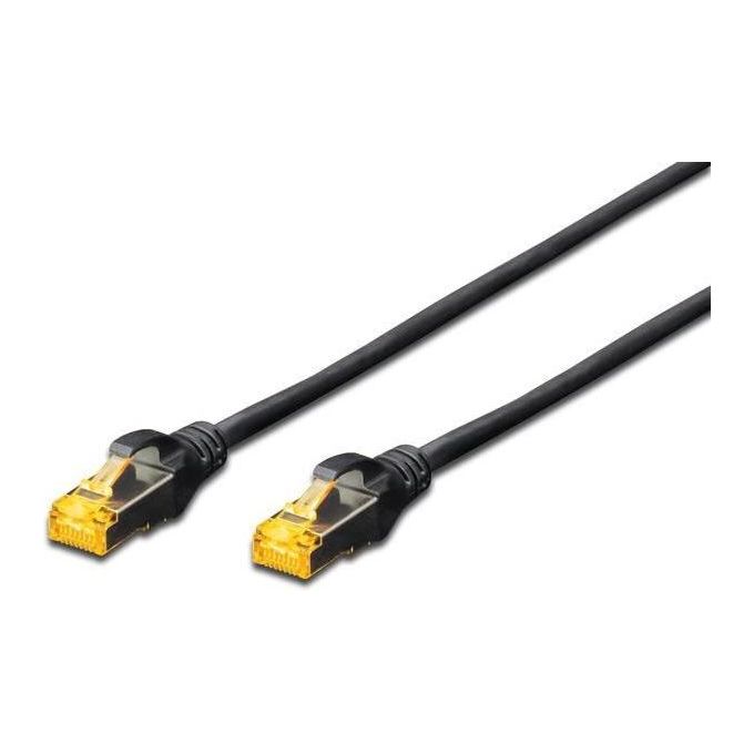 Digitus cavo rete s-ftp cat.6a doppia schermatura lsoh colore nero mt. 0,25