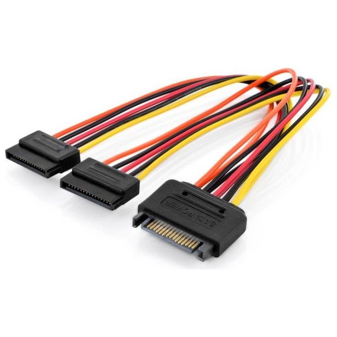 Assmann AK-430405-003-MAK-430405-003-M Cavetto Interno Sata 15 Poli Connettori Maschio - 2 Femmine 30cm