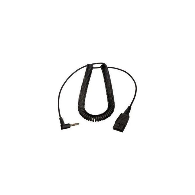 Jabra 8800-01-102 Cavo di Connessione PC QD a 3.5 mm Compatibile con Jabra Biz 1500 2300 2400 II Cavo Spiralato colore Nero