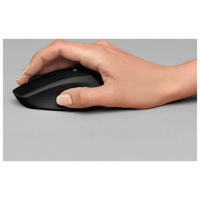 Logitech B330 Silent PLUS Mouse Wireless, 2.4 GHz Con Mini Ricevitore USB, Rilevamento 1000 DPI, ‎‎3 Pulsanti, Batteria Lunga Durata 2 anni, PC-Mac-Laptop, Nero