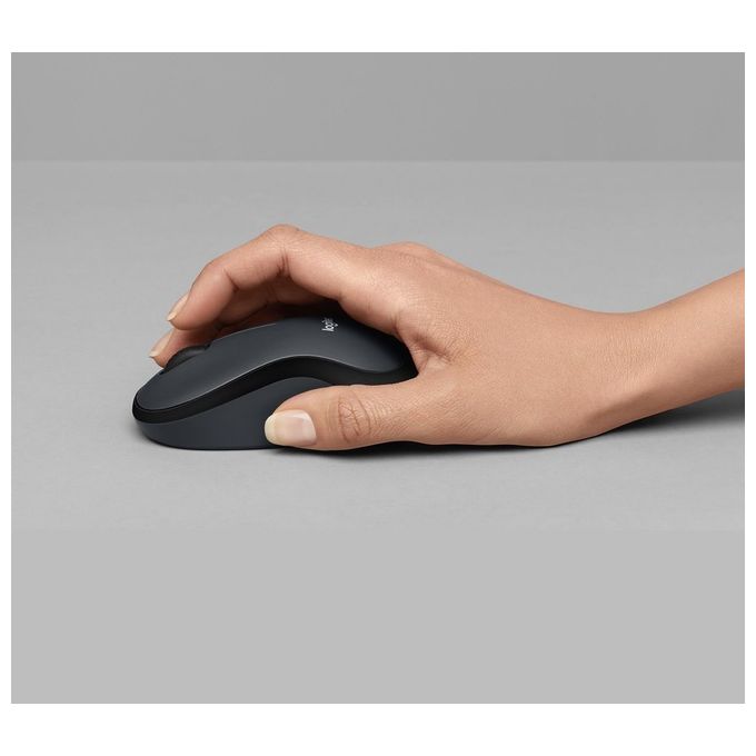 Logitech M220 Mouse Wireless, Pulsanti Silenziosi, 1000 DPI Ambidestro PC-Mac-Laptop, Grigio