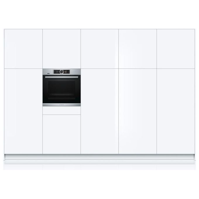 Bosch HRG6769S6 Serie 8 Forno Elettrico Multifunzione da Incasso a Vapore Pirolitico Capacita' 71 Litri Classe energetica A 13 Programmi ActiveClean Fast Pre-Heating 60 cm Acciaio Inox