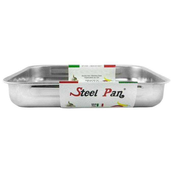 Steel Pan Teglia da Forno Rettangolare 25x19cm