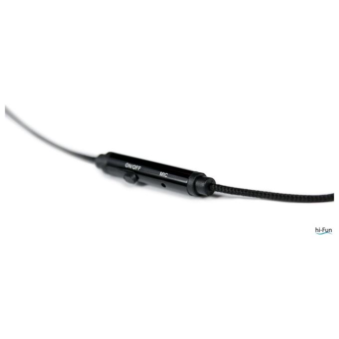 Hi-Ear Paraorecchie Musicale con Speaker e Jack 3.5 Trapuntato Nero