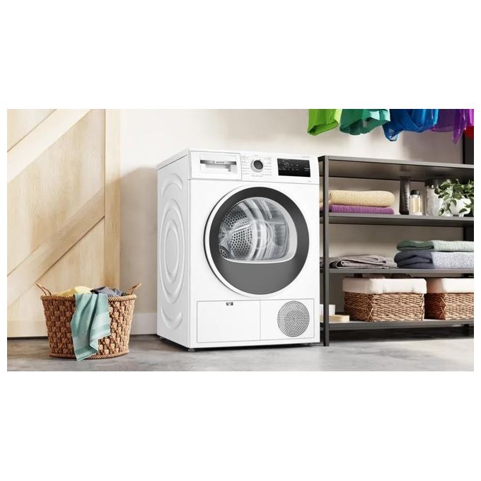 Bosch WTH85208II Serie 4 Asciugatrice Pompa di Calore 8 Kg Classe E AutoDry SensitiveDrying 63 dB (84x59.8x59.9 cm) colore Bianco