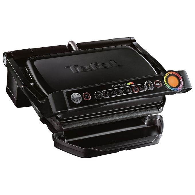 Tefal GC7148 OptiGrill+ Grill di Contatto 2000 W 6 Programmi Automatici Piastra Antiaderente Rimovibile colore Nero