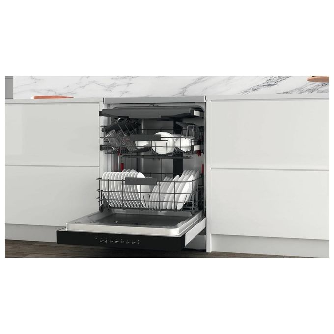 Whirlpool WFC3C26PFX Lavastoviglie Libera Installazione 14 coperti Classe E 6° SENSO NaturalDry 46 dB 8 programmi (85x60x59 cm) colore Inox