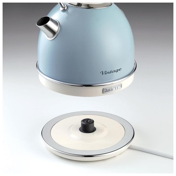 Ariete Bollitore Vintage 287705 1.7lt, Spegnimento Automatico, Celeste