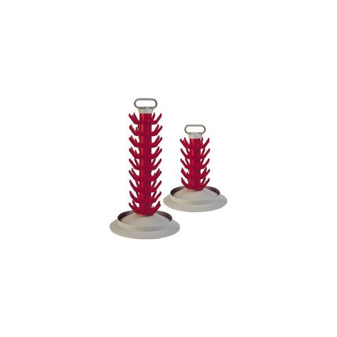 Ferrari Group 15261 Eco Scolabottiglie Modulare in Plastica 81 Posti componibile base raccogligocce colore Grigio Rosso