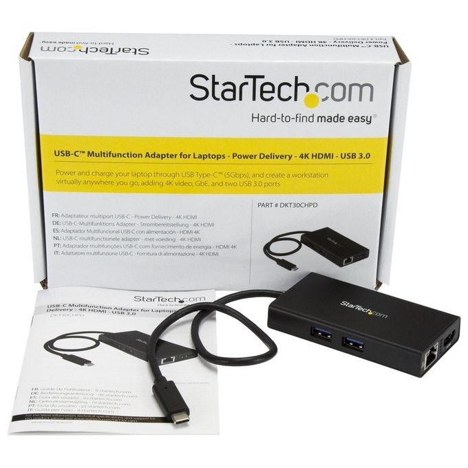 Startech Adattatore USB-C Multiporta per Portatili - Power Delivery - HDMI 4K - USB 3.0
