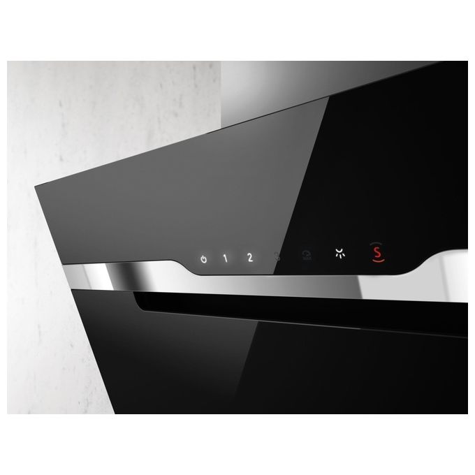 Elica PRF0120211 MAJESTIC SENSE BL-F-60 - Cappa a parete aspirante 60 cm, 603 m³-h, Classe A, 60 dB, Controllo touch, 3 velocita', Filtro antigrasso e illuminazione LED, Nero