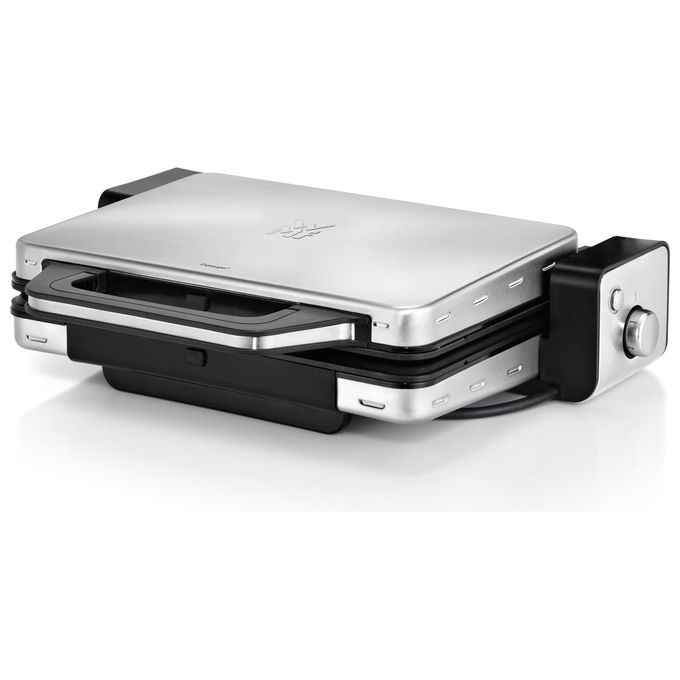 WMF 0415110011 Lono Griglia a Contatto 2 in 1 2100 W Piastra Antiaderente Rimovibile con Vassoio Raccogligocce colore Nero Acciaio inox