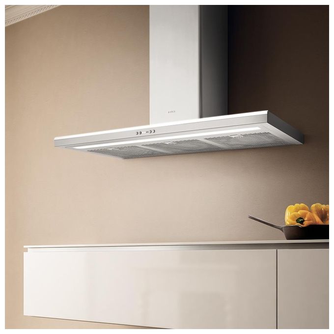 Elica PRF0079550A MOON IX-A-90 Cappa a parete filtrante 90 cm 691 m³-h Classe C 68 dB Controllo elettronico 3 velocita' Filtro antigrasso in alluminio Illuminazione neon 2x21 W Acciaio inox