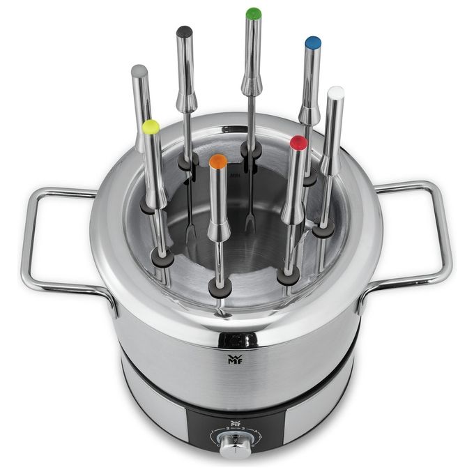WMF Lono Set per Fonduta Fino a 8 Persone Temperatura Variabile 1400W in Cromargan