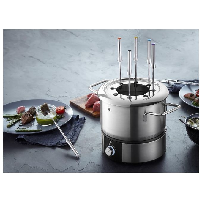 WMF Lono Set per Fonduta Fino a 8 Persone Temperatura Variabile 1400W in Cromargan
