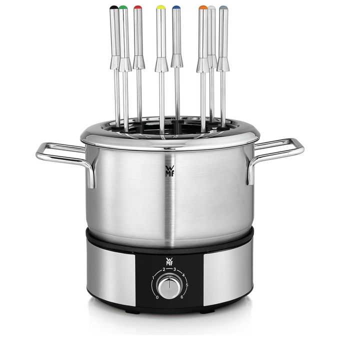 WMF Lono Set per Fonduta Fino a 8 Persone Temperatura Variabile 1400W in Cromargan