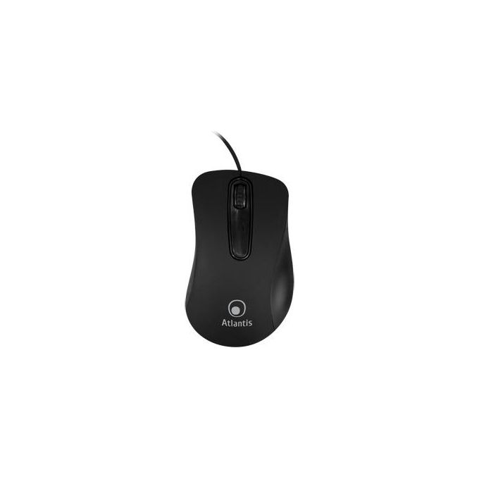 Atlantis Mouse Optistar usb Ottico 3 Tasti con Scroll nero