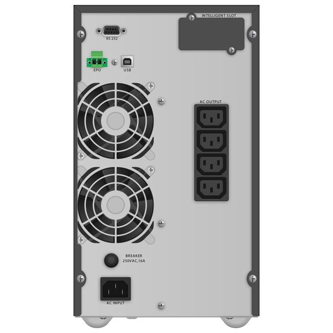 PowerWalker 10122042 VFI 2000 TG Gruppo di continuita' Doppia conversione 2 kVA 1800 W 4 prese AC C13 LCD USB RS-232 Nero