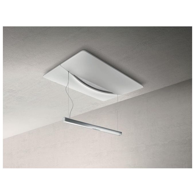 Elica PRF0120973 EMPITY SKY-F-120X70 - Cappa a soffitto filtrante 120x70 cm, 559 m³-h, Classe A+, 60 dB, Comandi touch, 3 velocita' + intensiva, Illuminazione LED, Bianco