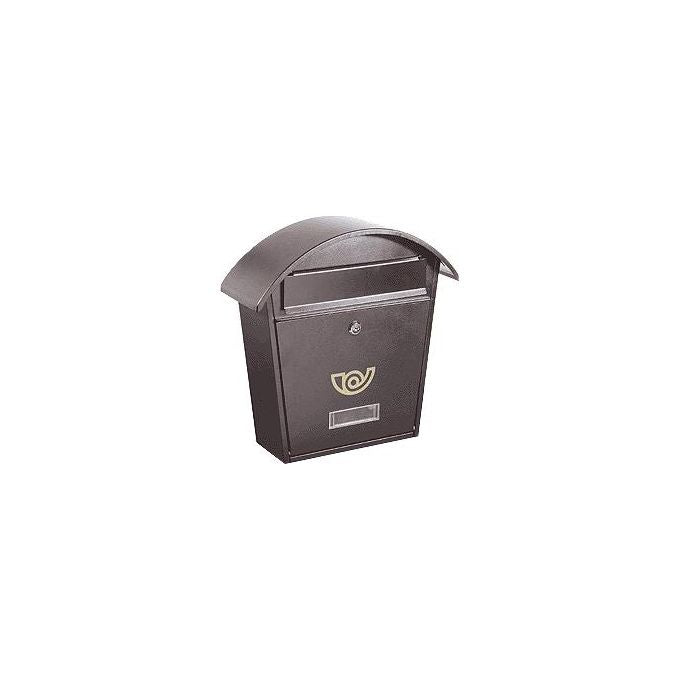 Alubox 49155 Chalet Cassetta Postale con Tettuccio Fisso Formato Rivista 37x36.5x10.5 cm colore Ghisa