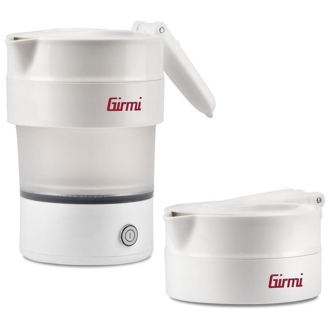 Girmi BL0301 Bollitore Pieghevole in Silicone 0.6 L 600 W Cavo Removibile BPA Free colore Bianco