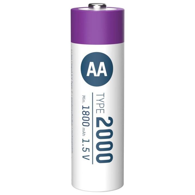 Ansmann Lithium Akku Mignon AA 1800mAh  Cable 4 Pezzi