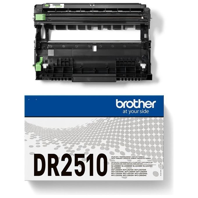 Brother DR-2510 Tamburo Originale per Stampante 15.000 pagine HLL2400DWE HLL2445DW DCPL2620DW DCPL2660DW MFCL2800DW