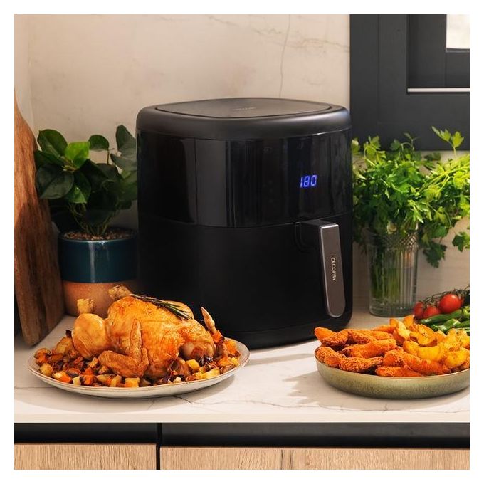 Cecotec 04993 Cecofry Bombastik 6000 Full Friggitrice ad aria 6 L 1700 W 12 Programmi Display Touch colore Nero