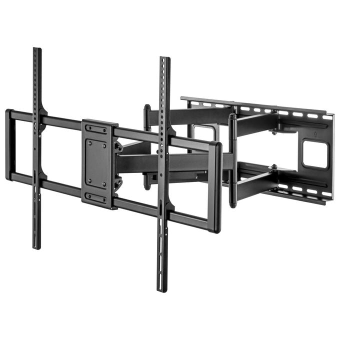 Equip 650343 Staffa per montaggio TV a movimento completo per impieghi gravosi da 60 a 120 pollici Capacita' massima 120 Kg Compatibilita' VESA fino a 900x600 mm Rotazione ±60° Inclinazione ±5° Estensione da 7,5 a 70,3 cm colore Nero