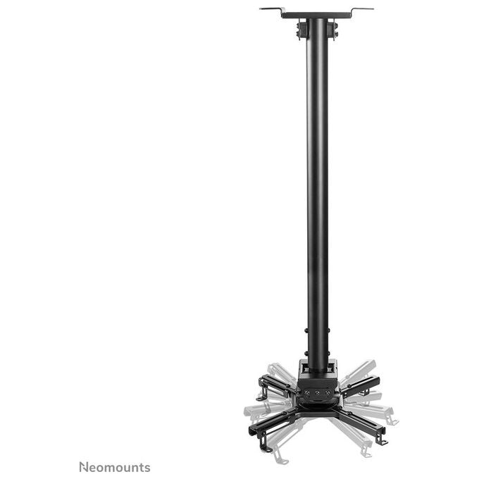 Neomounts W126813331 CL25-550BL1 Supporto da Soffitto per Proiettore Altezza Regolabile 74,5-114,5 cm Carico Massimo 35 Kg con Gestione Cavi Sistema Easy Release colore Nero