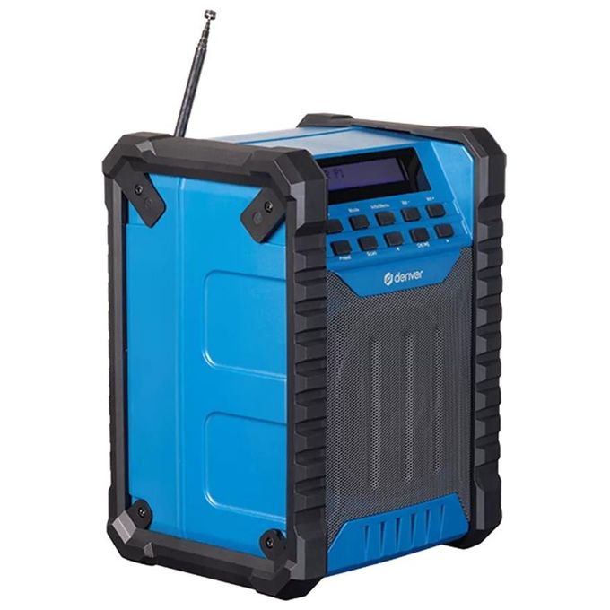 Denver WRD-60 Radio da Cantiere DAB+ DAB FM Bluetooth Batteria 2000 mAh 10 W RMS IP54 USB-C colore Nero Blu