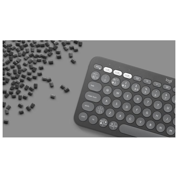 Logitech K380S Pebble Keys 2 Tastiera Wireless Bluetooth QWERTY Italiano Multi-Device Silenziosa colore Grafite