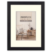 ZEP Malmo Black Cornice Portafoto 10x15cm-15x20cm in Legno con Passepartout