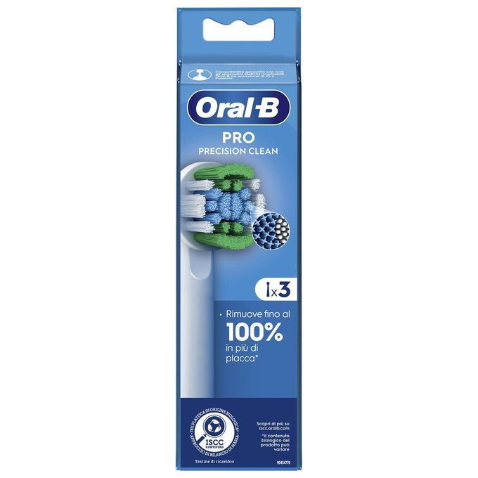 Oral-B Pro Precision Clean Testine di Ricambio Spazzolino Elettrico 3 Pezzi Setole Indicator colore Bianco