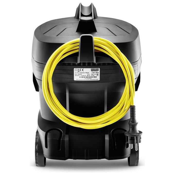 Kärcher T111CLASSICHEPA Aspirapolvere a Cilindro con Sacco HEPA 14 11 L 850 W 61 dB colore Nero Giallo