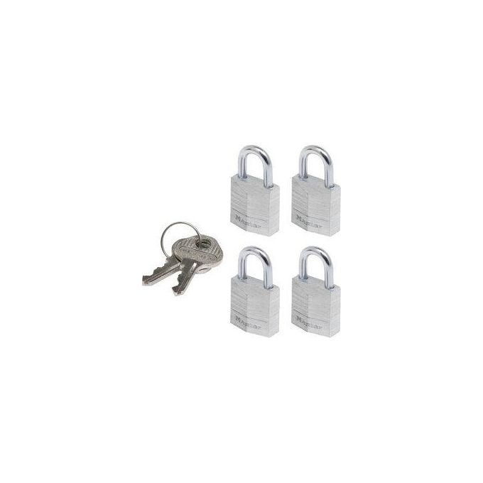 Master Lock Padlock 9120EURQNOPCC Mini Lucchetto con Chiave 4 Pezzi