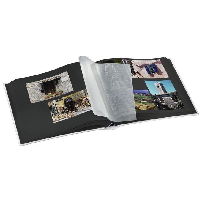 Hama La Fleur Jumbo Album Fotografico e Portalistino Bianco 30x30cm 100 Pagine Nere