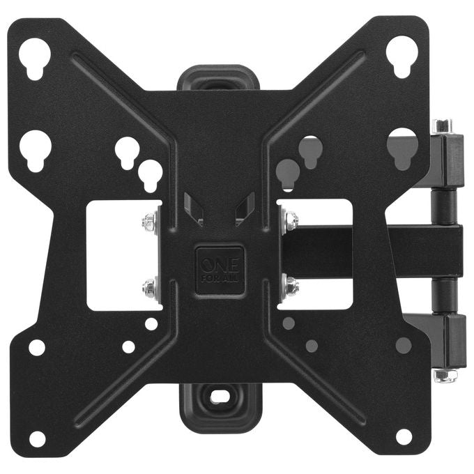 One For All WM2251 Supporto da Parete per Tv Montaggio a Muro Girevole 180° e Inclinabile 15° Dimensioni Schermo 13''-40'' Massimo Peso 30Kg Nero